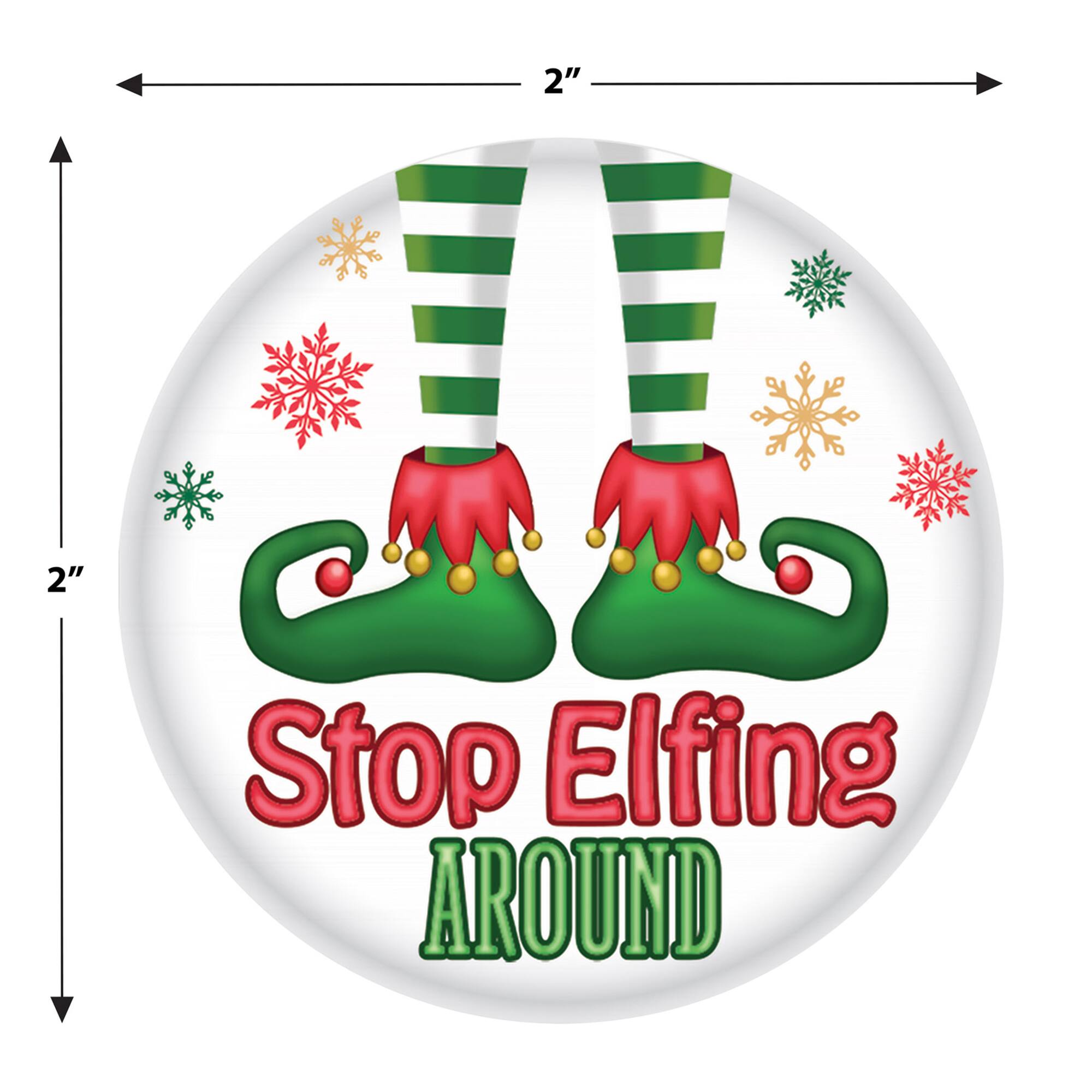 Beistle 2" Christmas Party Buttons, 5ct.